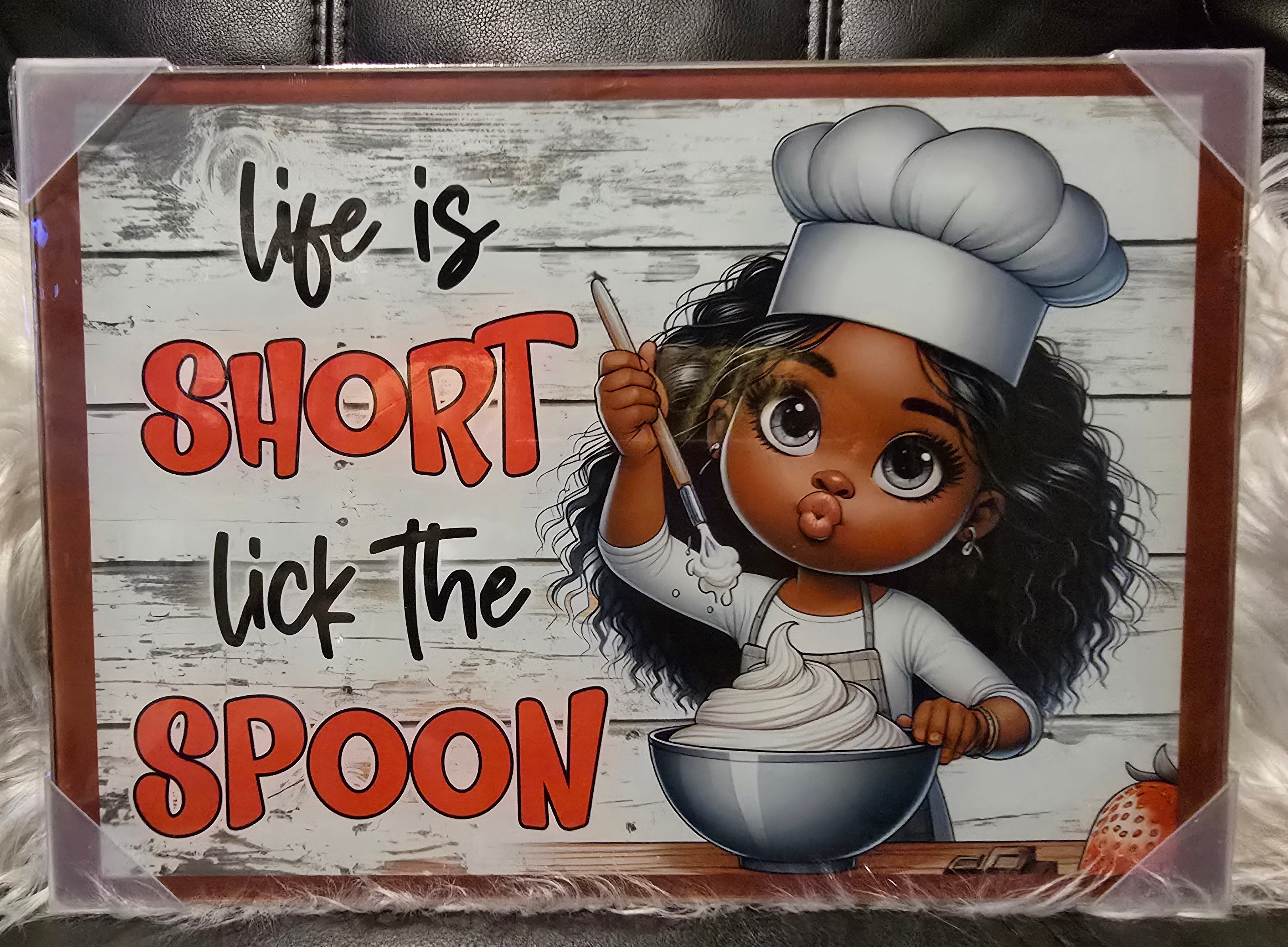 Black Girls Small Glass Cutting Boards