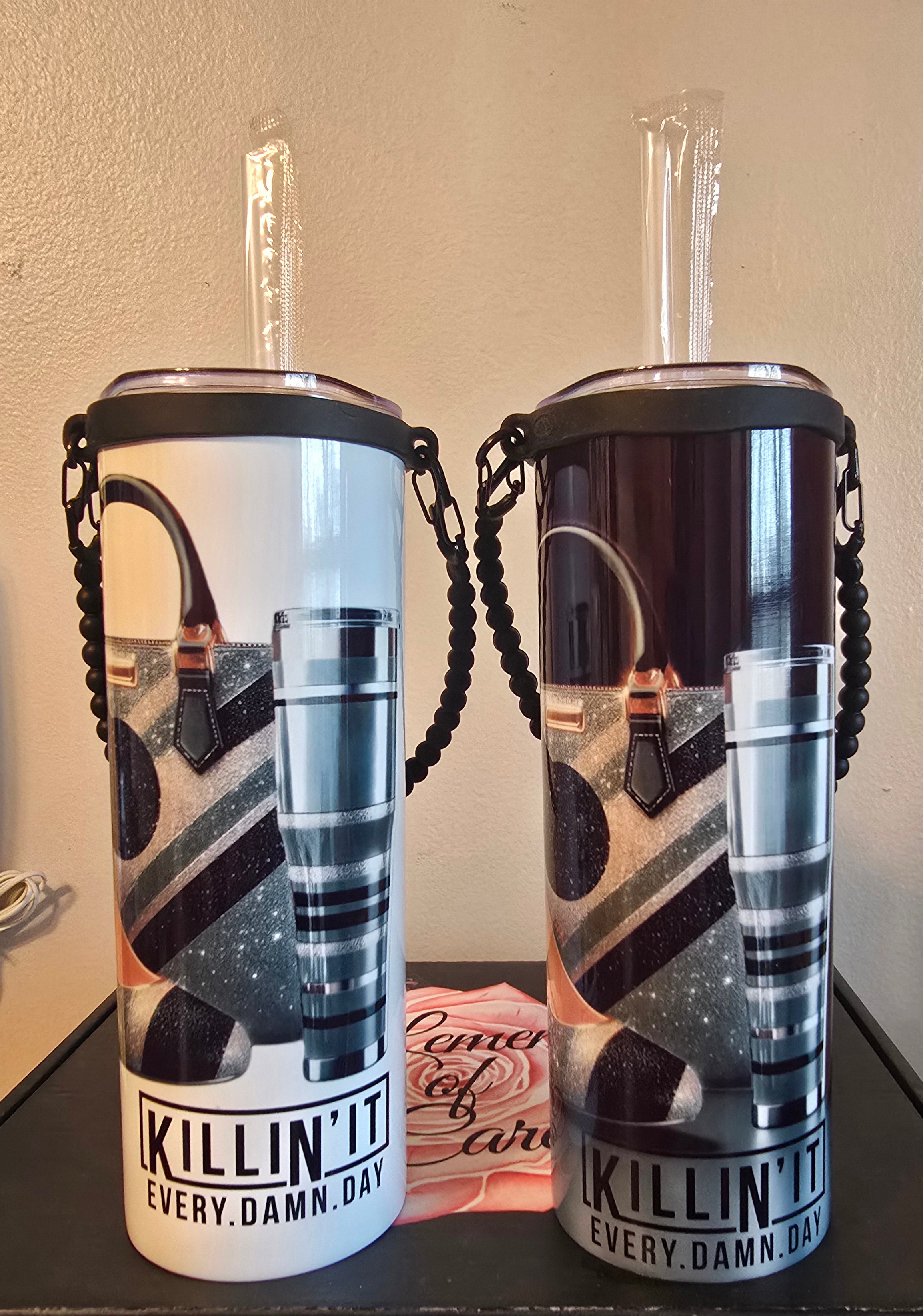 Killin It Every Damn Day Tumbler w/ Holder
