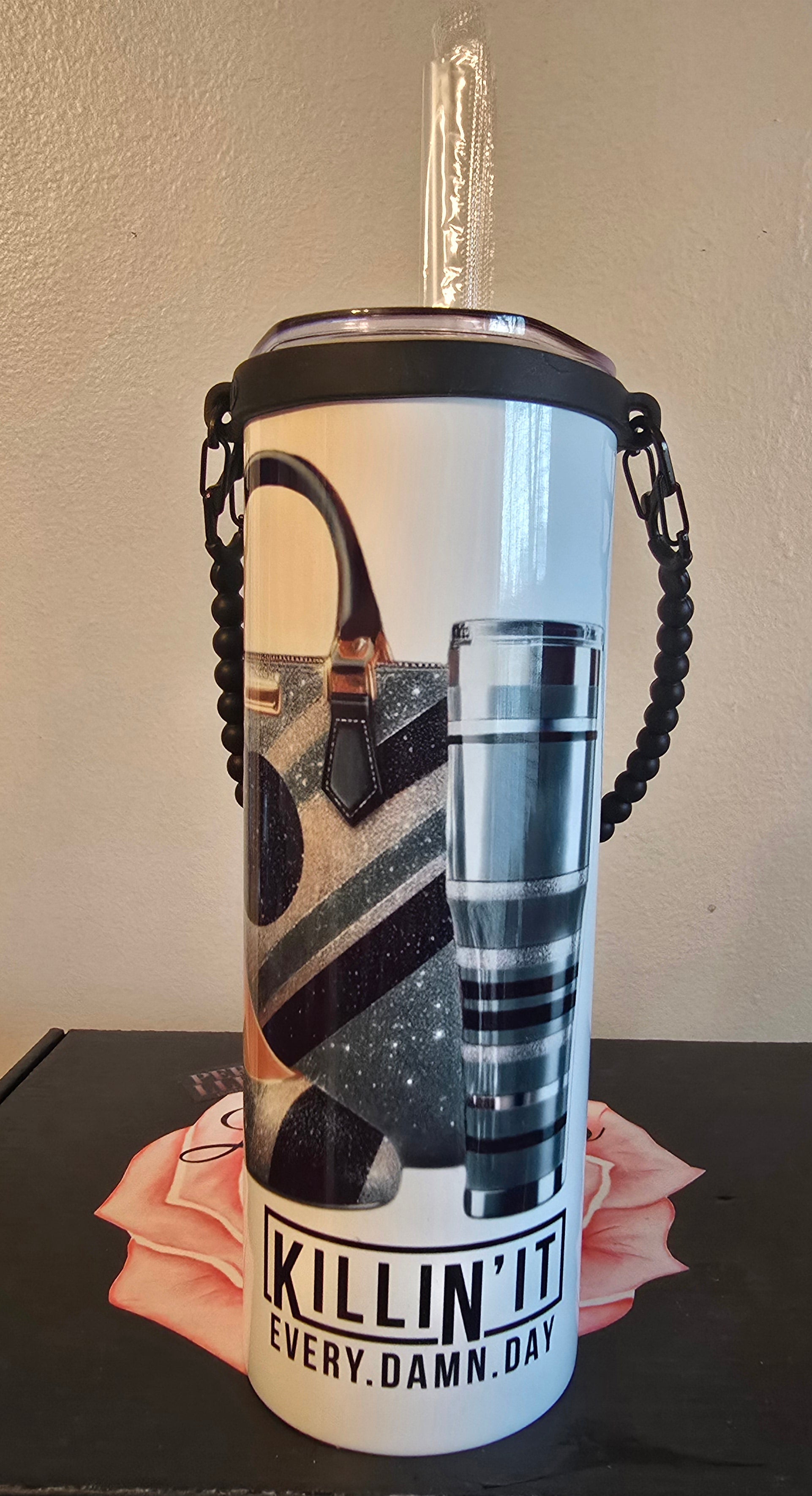 Killin It Every Damn Day Tumbler w/ Holder