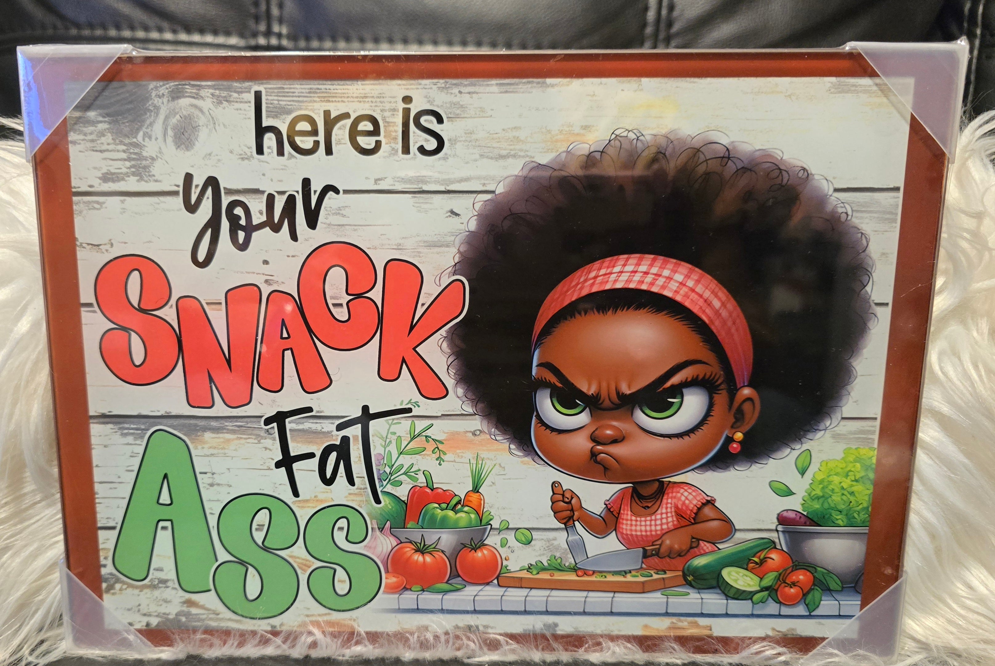 Black Girls Small Glass Cutting Boards