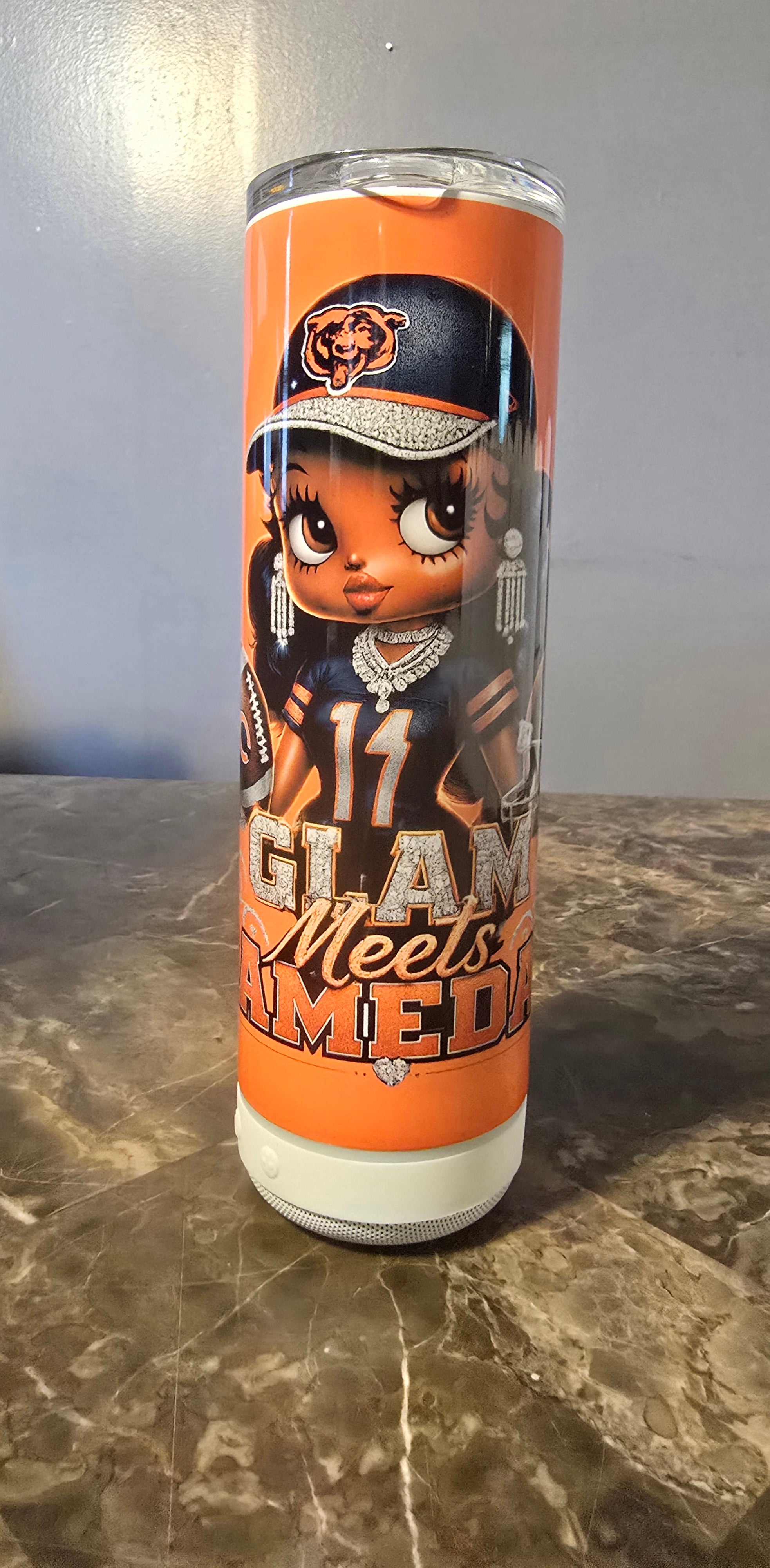 Lady Bear 20oz Bluetooth Speaker Tumblers