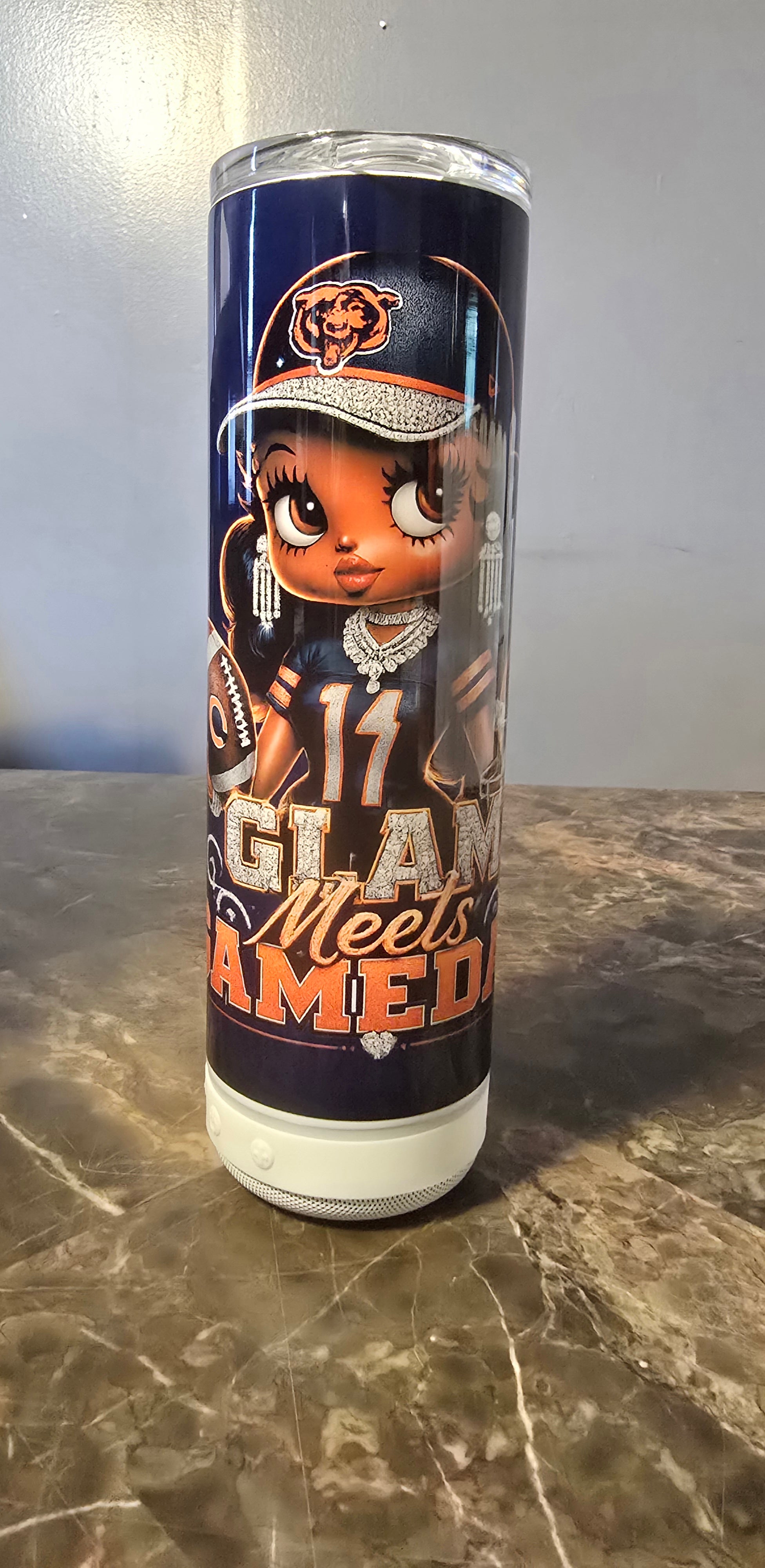Lady Bear 20oz Bluetooth Speaker Tumblers
