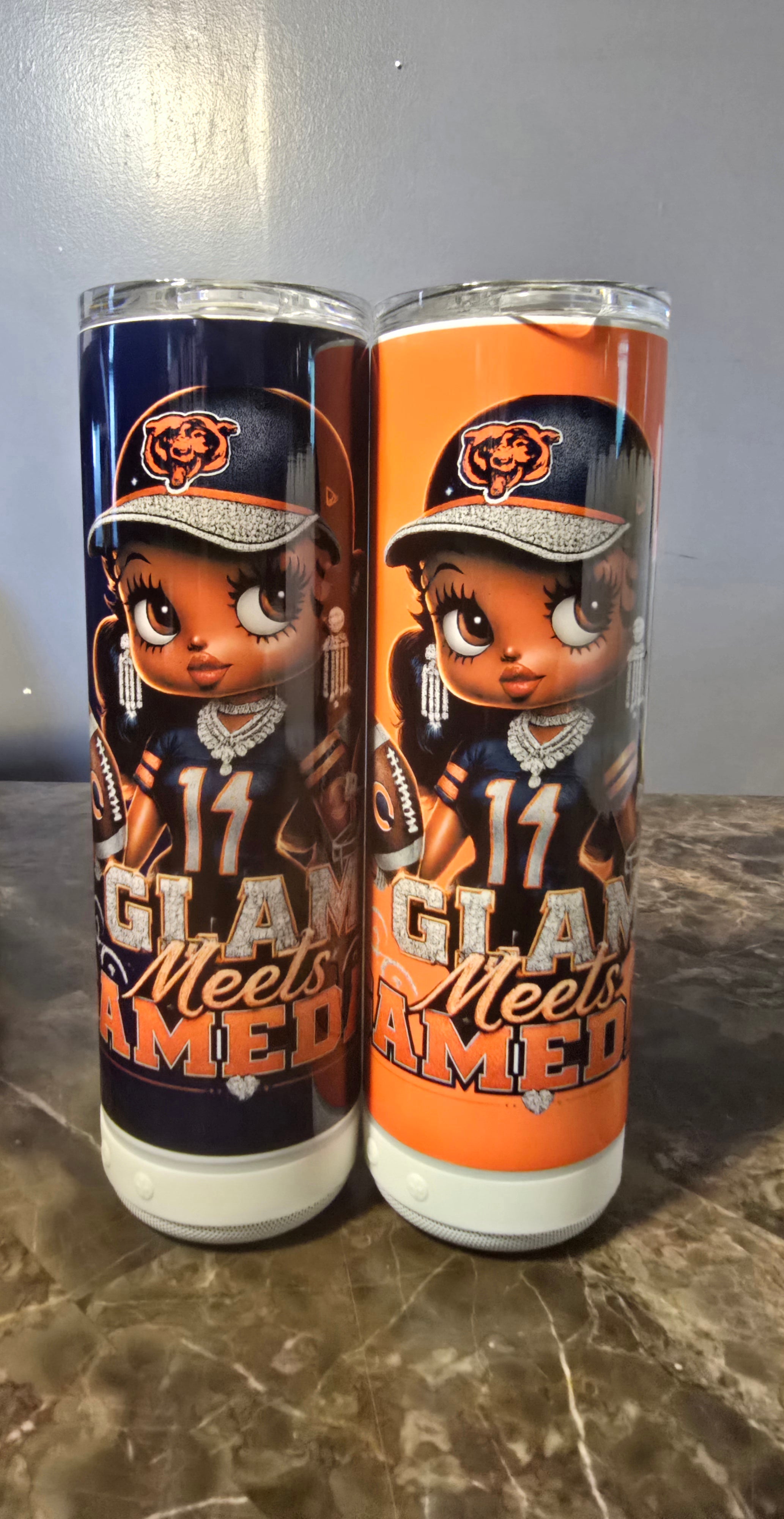 Lady Bear 20oz Bluetooth Speaker Tumblers