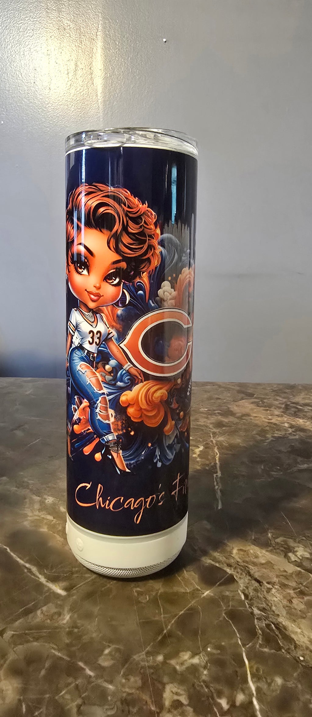 Lady Bear 20oz Bluetooth Speaker Tumblers