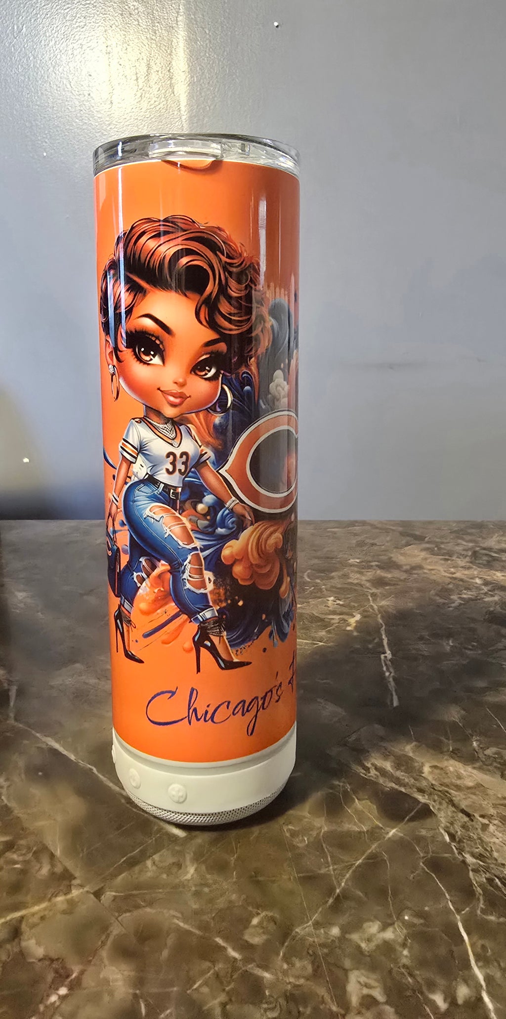 Lady Bear 20oz Bluetooth Speaker Tumblers