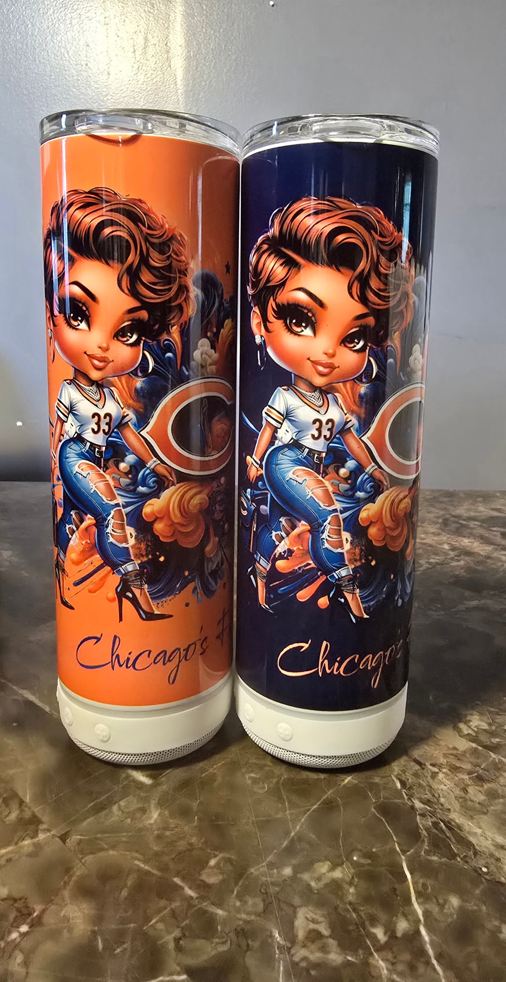 Lady Bear 20oz Bluetooth Speaker Tumblers