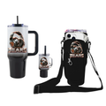 Blank Black or Cream Tumbler Holder with Strap