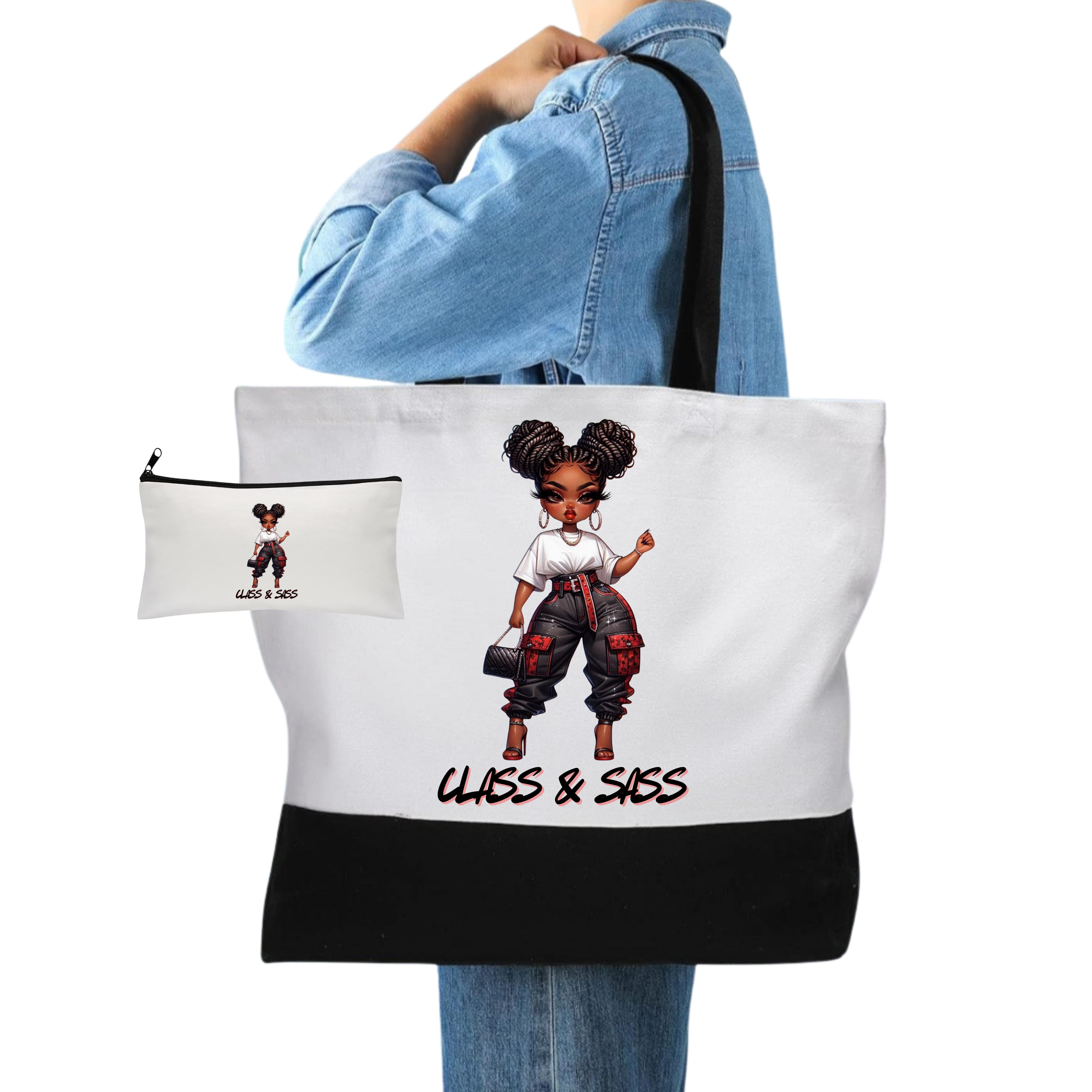 Tote & Matching Makeup Bags