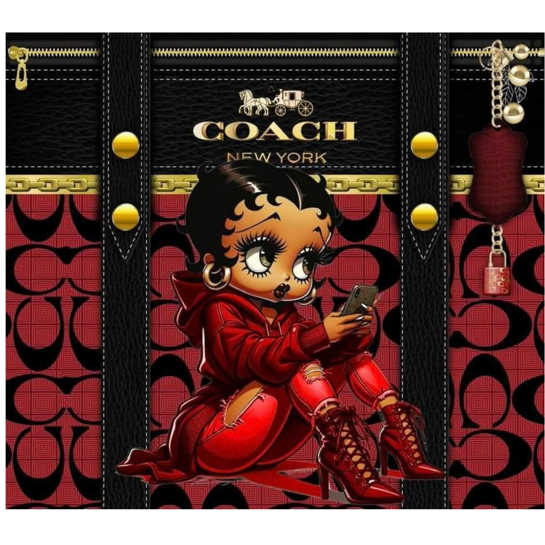 Betty Boop Tumbler w/Rope Handle